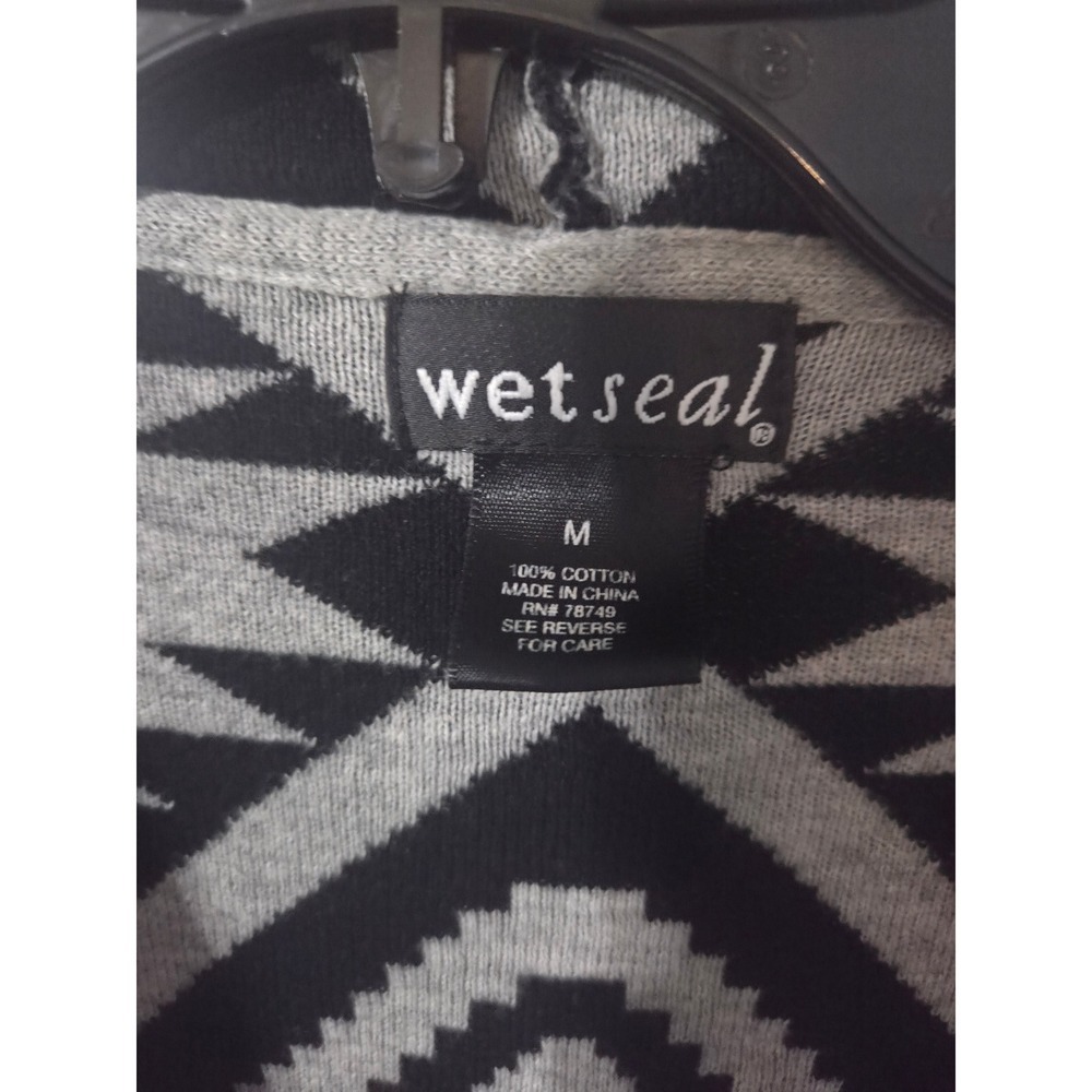 Wet Seal Womens Open Front Aztec Geometric Print Cardigan Sweater Medium - Picture 2 of 3